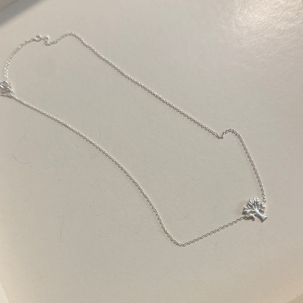 Elegant Silver Tree Pendant Necklace
